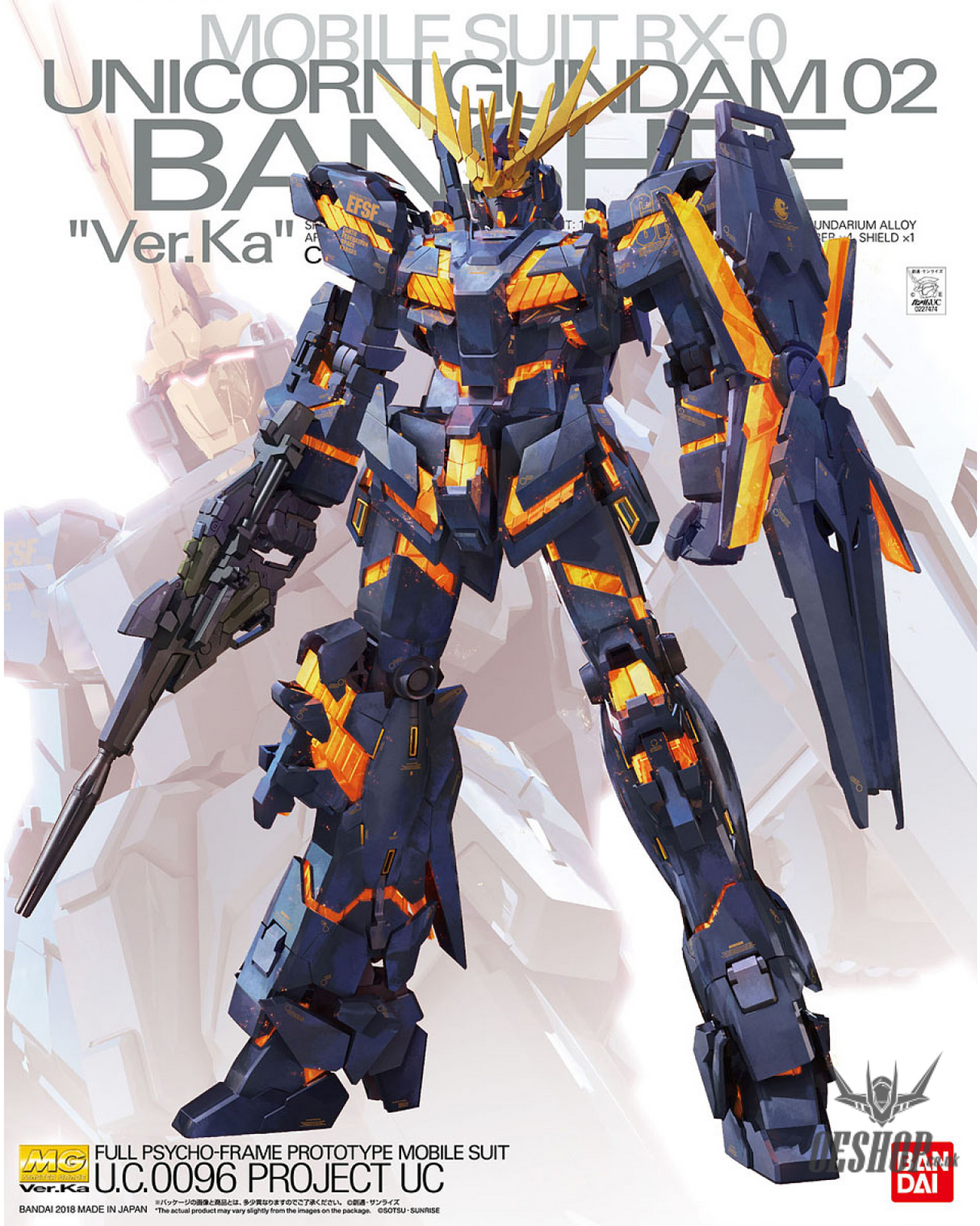 1/100 MG Unicorn Gundam 02 Banshee Ver.Ka Scale Model Kits