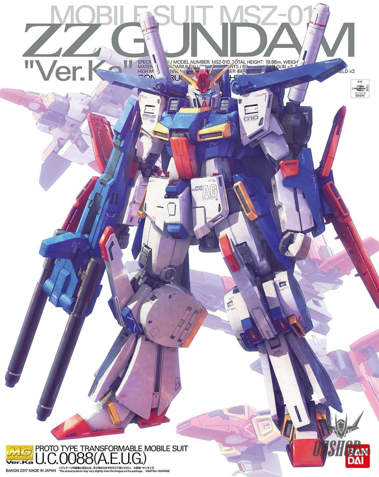1/100 MG ZZ Gundam Ver.Ka Bandai 69.99 OEShop