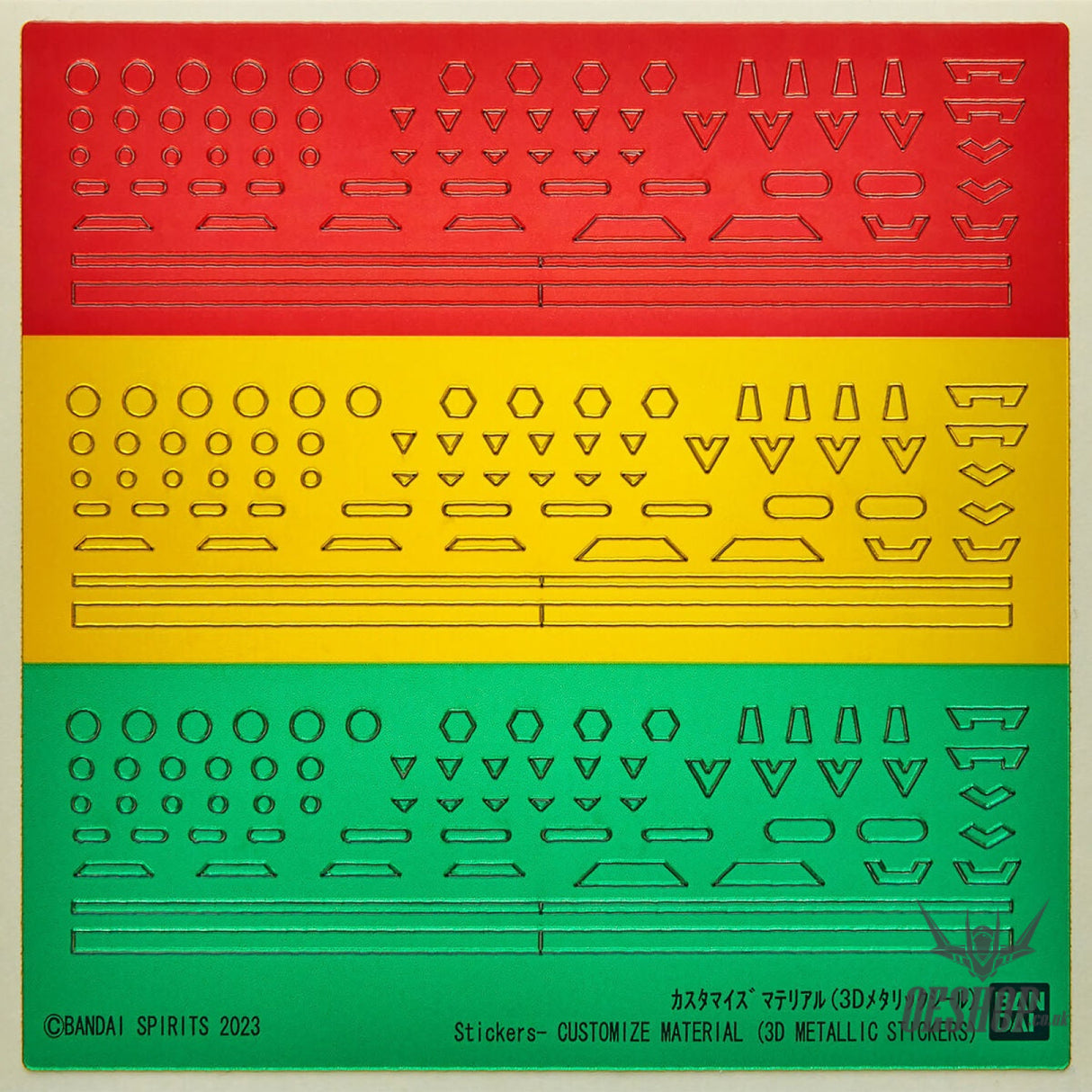 1/144 30MM Customize Material 02 (3D Metallic Stickers) Model Kits Accessories