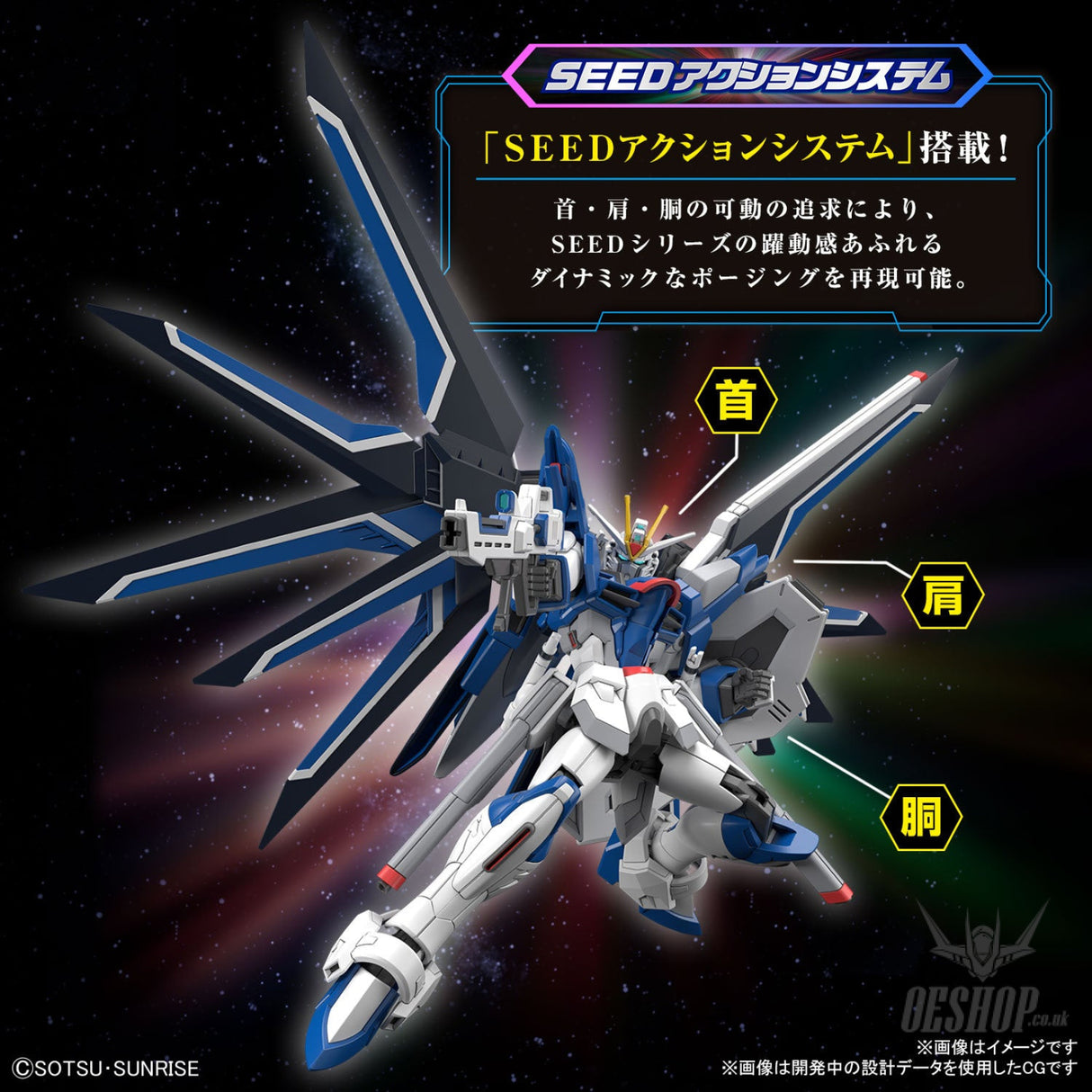 1/144 HGCE 243 Rising Freedom Gundam Scale Model Kits