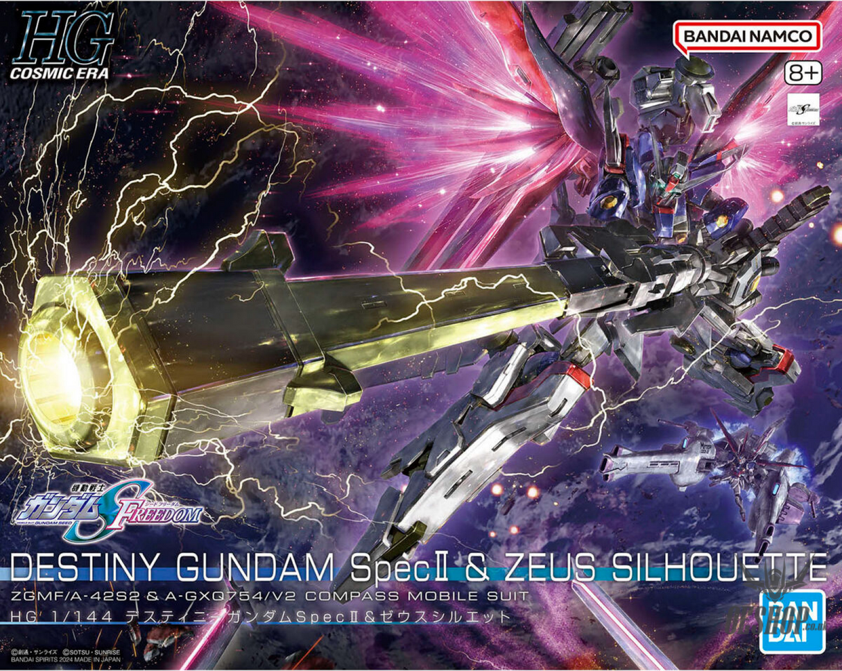 1/144 HGCE 258 Destiny Gundam Spec II & Zeus Sillouette Scale Model Kits