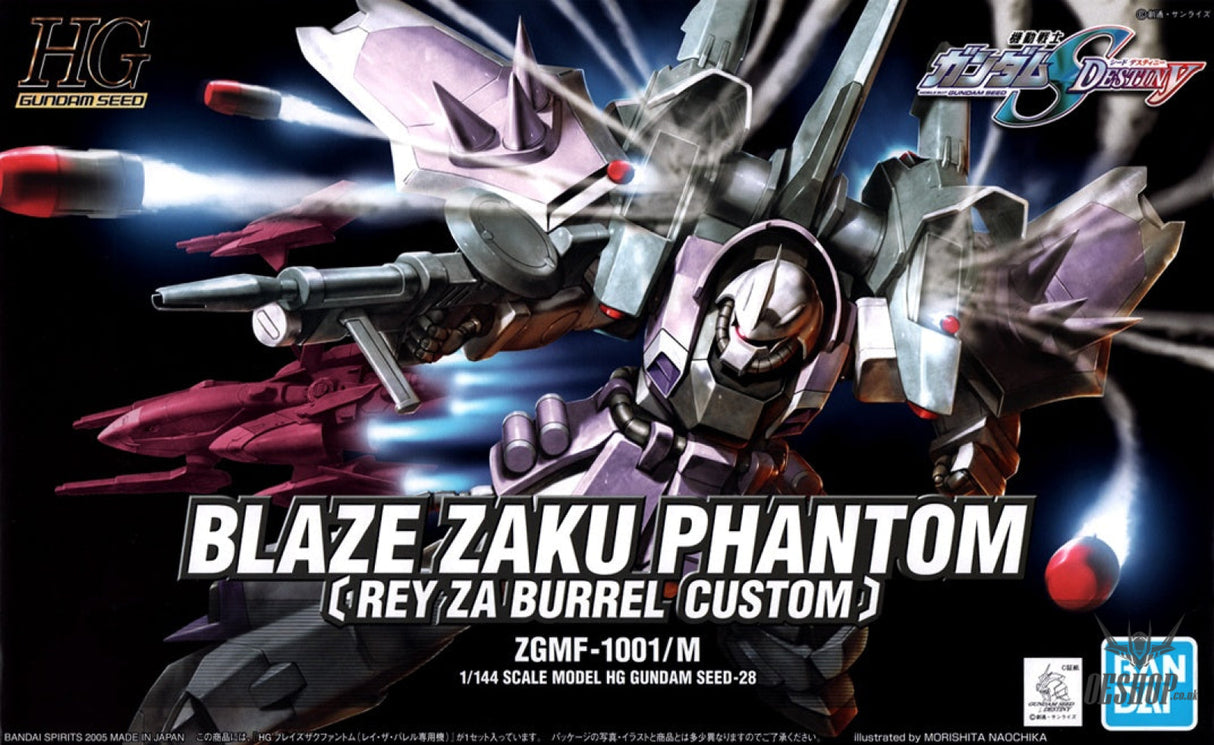 1/144 HGGS 28 Blaze Zaku Phantom (Rey Za Burrel Custom) Scale Model Kits