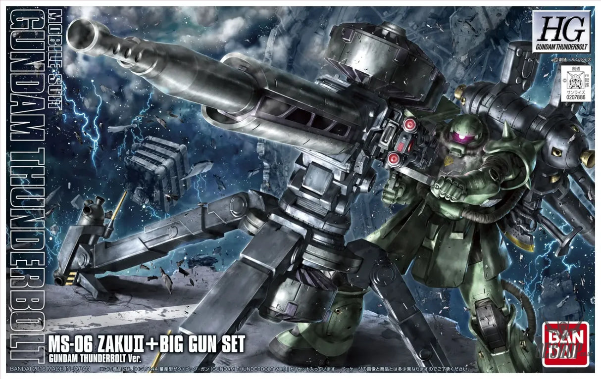 1/144 HGGT Zaku II + Big Gun (Gundam Thunderbolt Ver.) Anime Ver. - Scale Model Kits