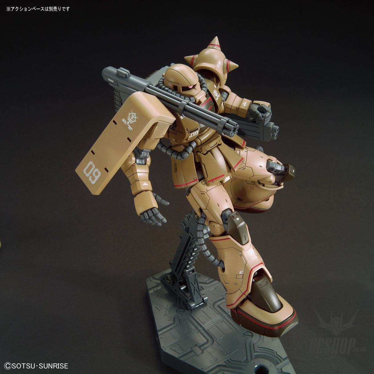 1/144 HGGTO 019 MS-06CK Zaku Half Cannon Scale Model Kits
