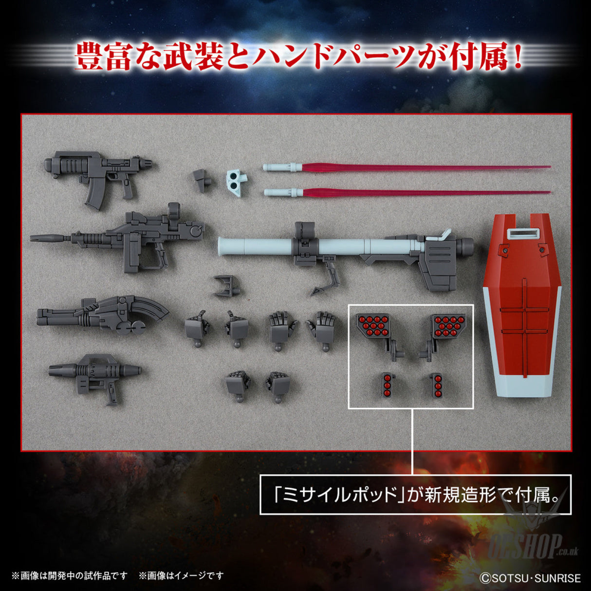 1/144 HGGTO RGM-79 GM (Shoulder Cannon/ Missile Pod) Scale Model Kits