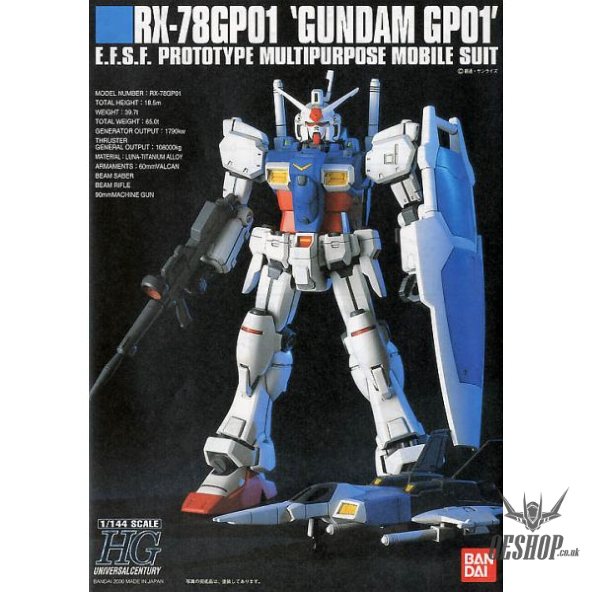 1/144 HGUC 013 RX-78 GP01 Gundam ZEPHYRANTHES Scale Model Kits