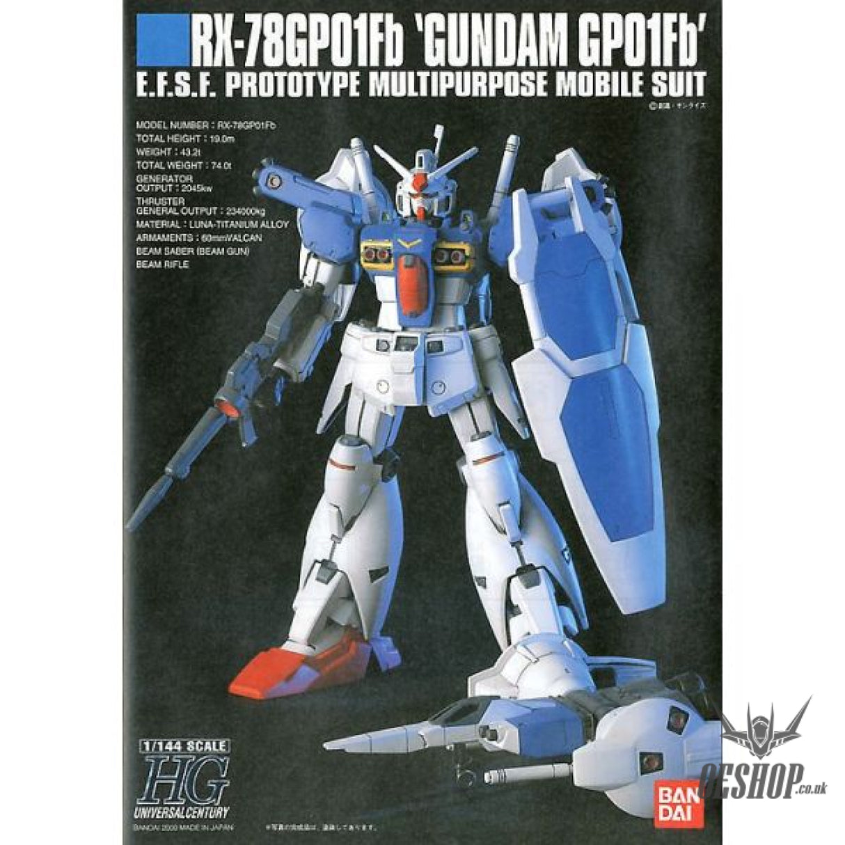 1/144 HGUC 018 RX-78 GP01Fb GUNDAM ZEPHYRANTHES Full Burnern Scale Model Kits