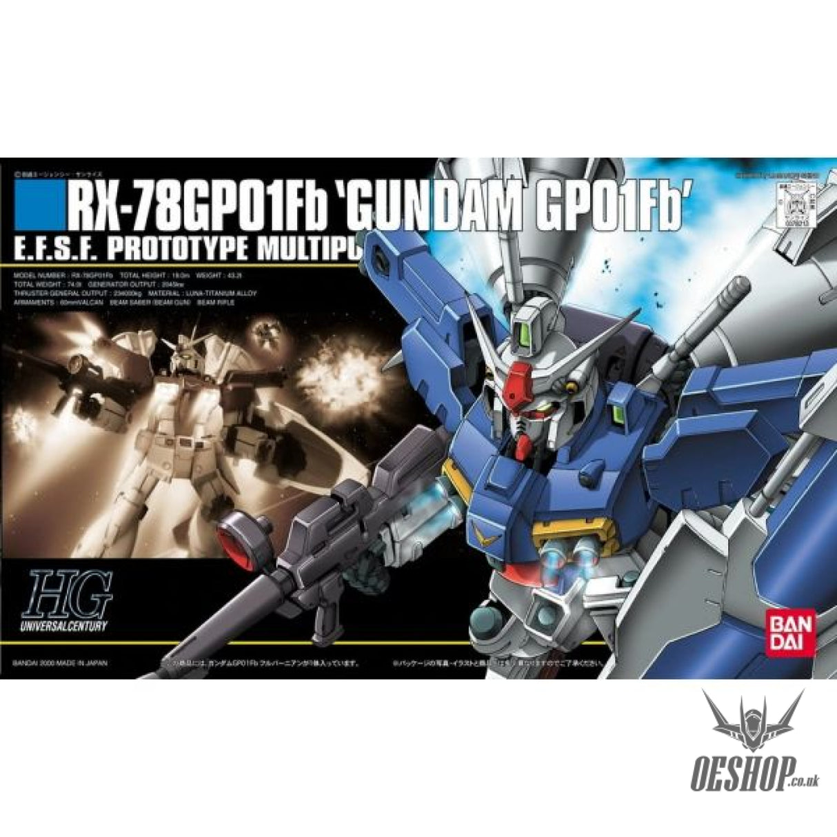 1/144 HGUC 018 RX-78 GP01Fb GUNDAM ZEPHYRANTHES Full Burnern Scale Model Kits