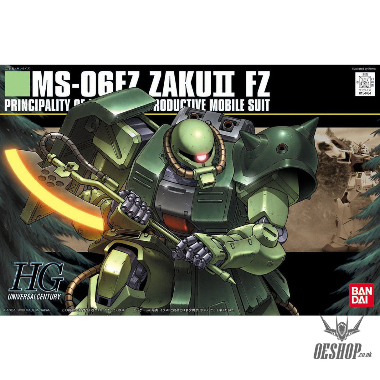 1/144 HGUC 087 MS-06FZ Zaku II FZ (Kai) Scale Model Kits