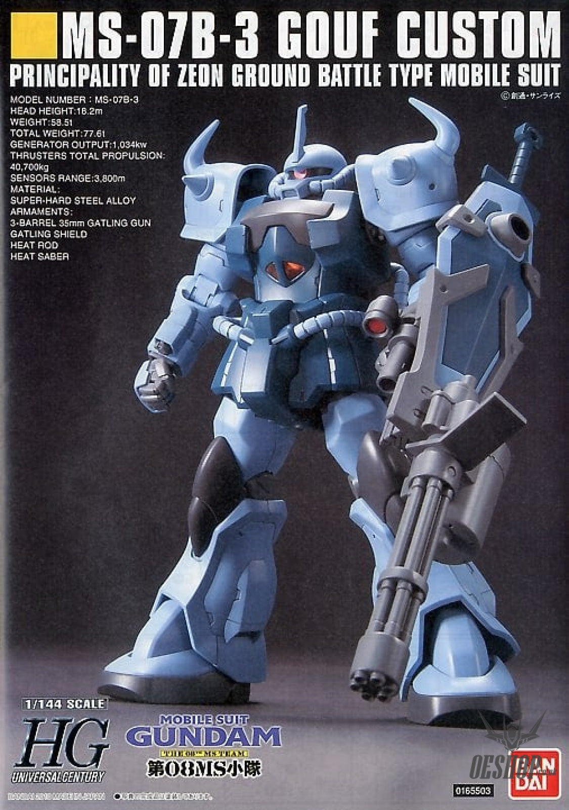 1/144 HGUC MS-07B3 Gouf Custom Bandai 22.99 OEShop