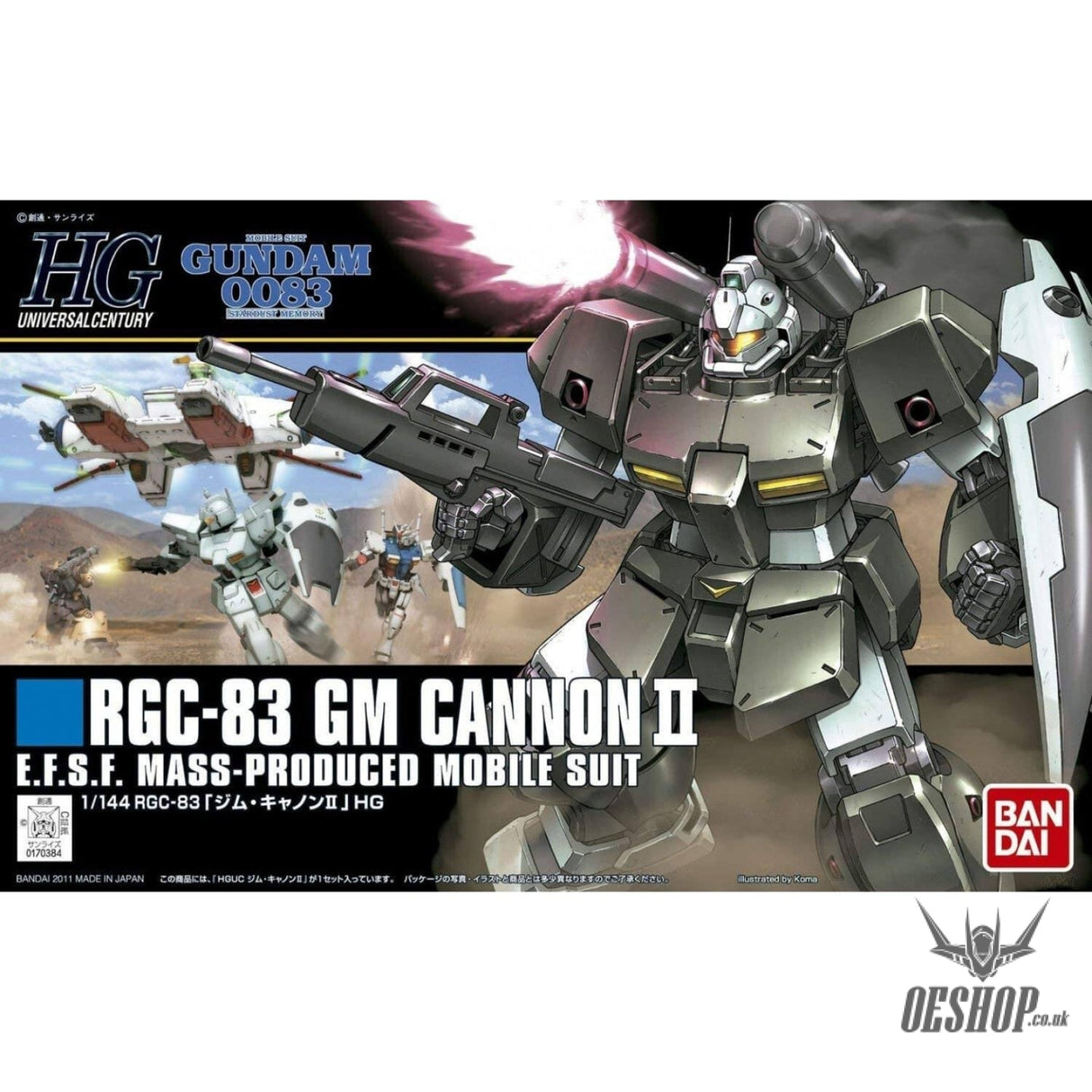 1/144 HGUC 125 RGC-83 GM Cannon II Scale Model Kits