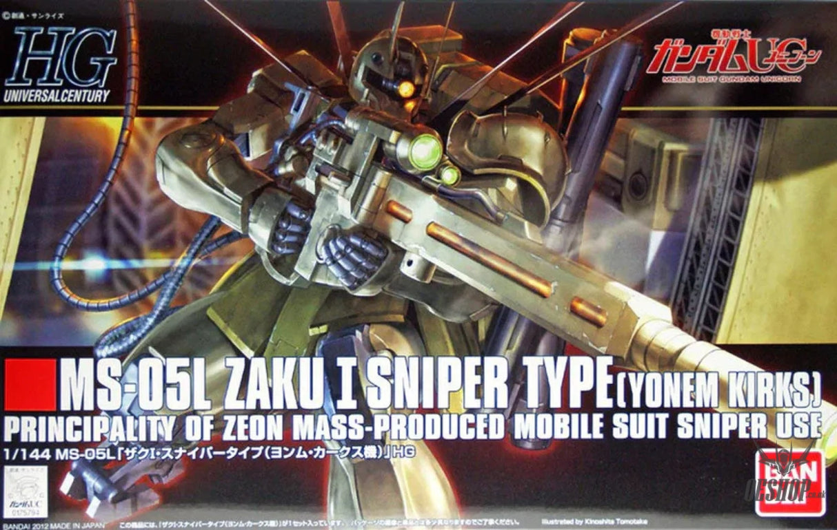 1/144 HGUC 137 MS-05L Zaku I Sniper Type (Yonem Kirks) Scale Model Kits