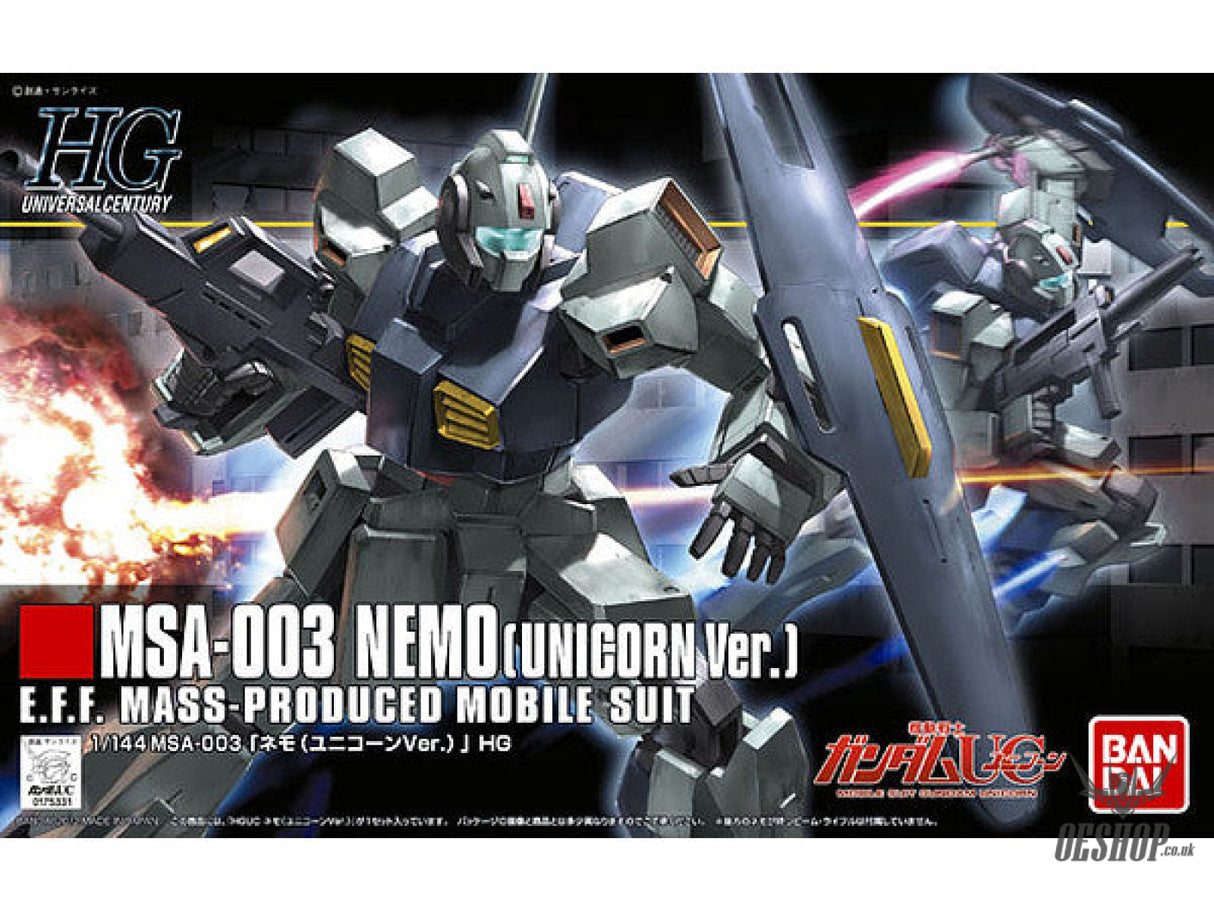 1/144 HGUC 140 MSA-003 Nemo (Unicorn Ver.) Scale Model Kits