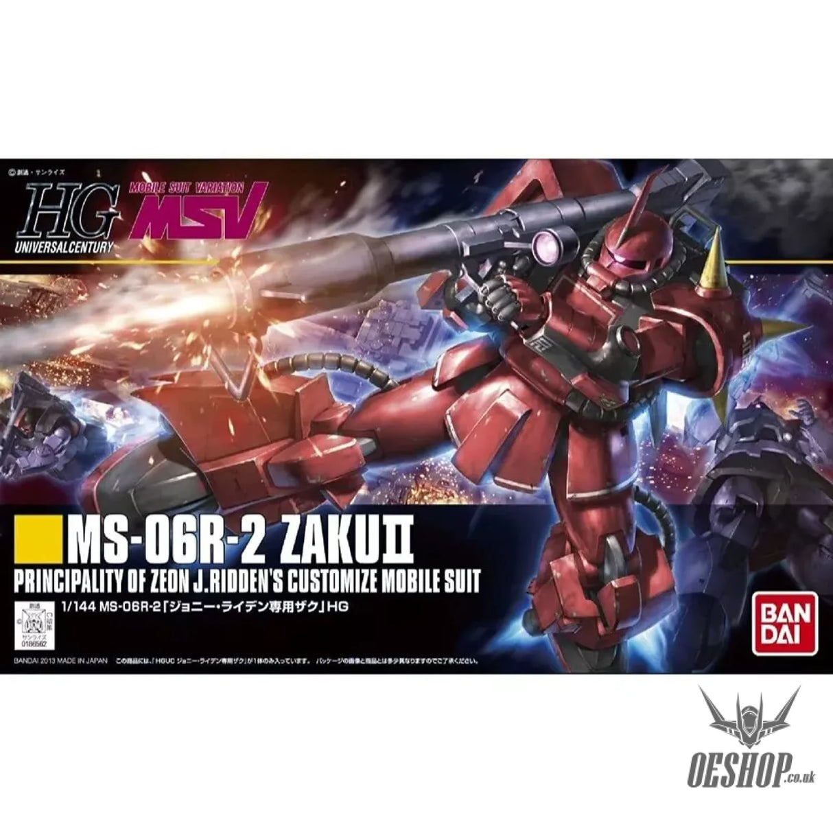 1/144 HGUC 166 MS-06R2 Zaku II J.Ridden Customize Scale Model Kits