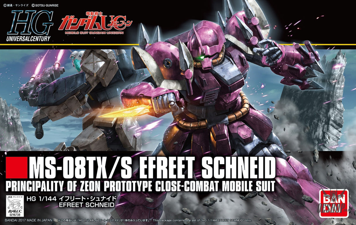 1/144 HGUC 206 MS-08TX/S Efreet Schneid Scale Model Kits