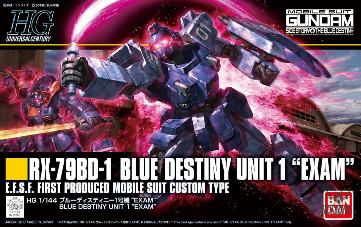 1/144 HGUC 207 RX-79BD-1 Blue Destiny Unit 1 ’EXAM’ Scale Model Kits