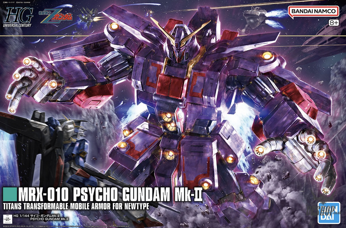 1/144 HGUC 261 Psycho Gundam Mk-II (Mobile Suit Gundam ZZ) Scale Model Kits