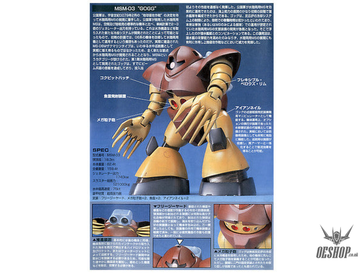 1/144 HGUC 8 Gogg Scale Model Kits