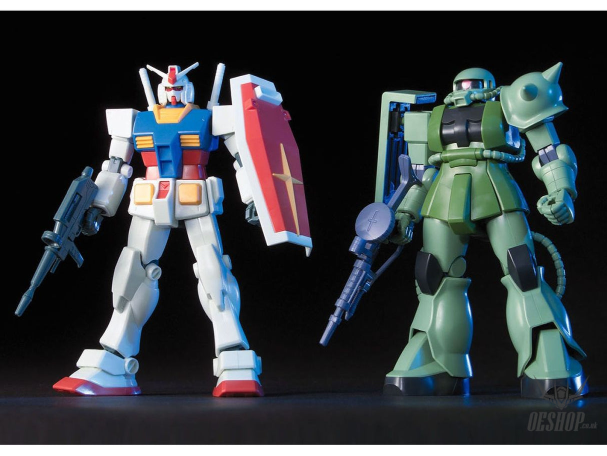 1/144 HGUC Gunpla Starter Set: RX-78-2 Gundam Vs. Zaku II Scale Model Kits