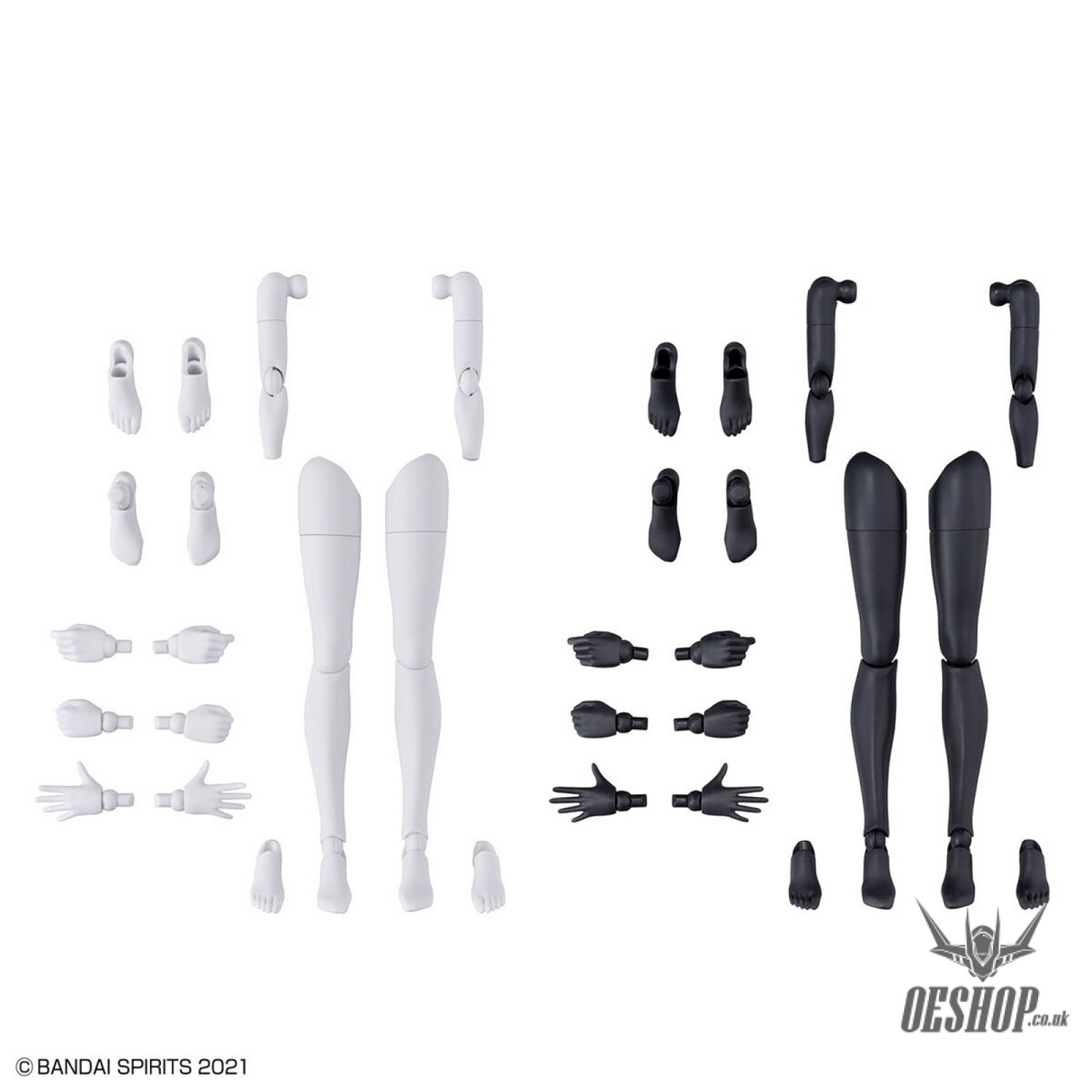 30MS Option Body Parts OB-12 Arm & Leg Parts (White/Black) Scale Model Kits
