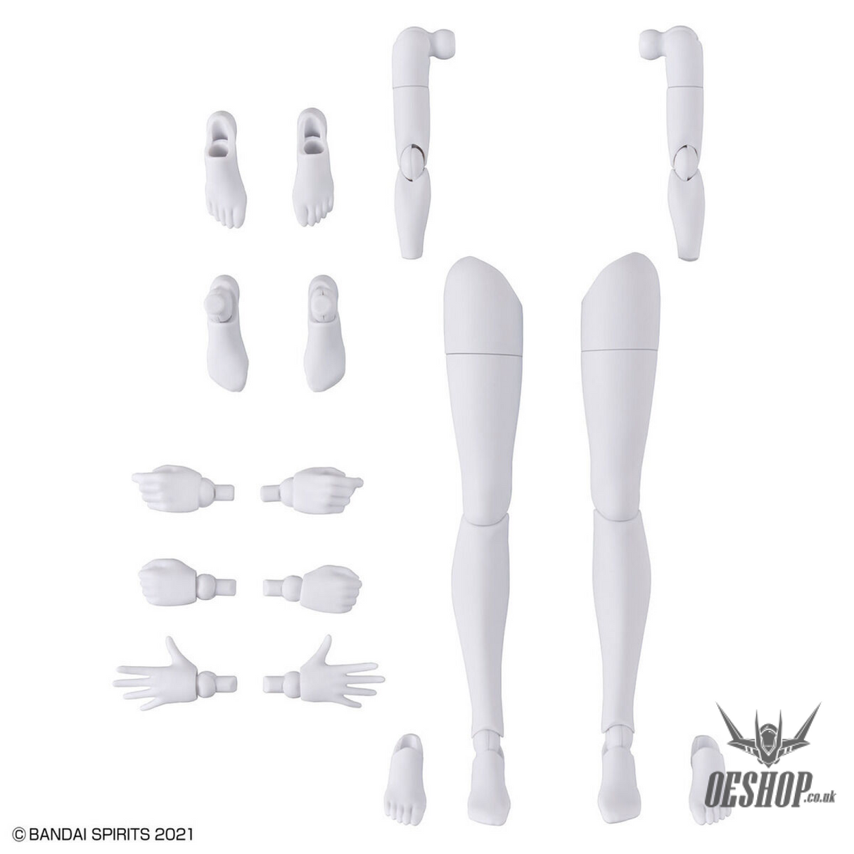 30MS Option Body Parts OB-12 Arm & Leg Parts (White/Black) Scale Model Kits