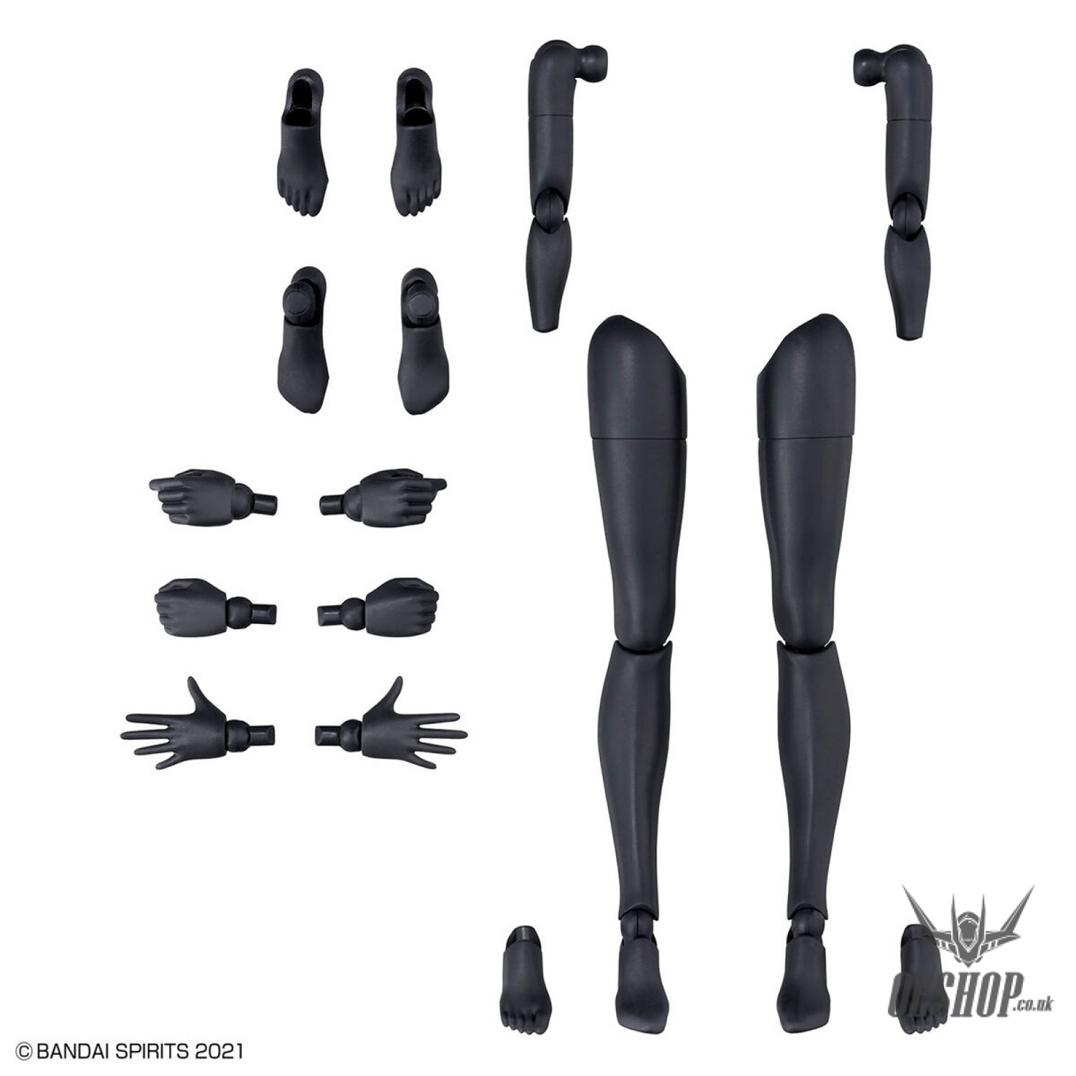 30MS Option Body Parts OB-12 Arm & Leg Parts (White/Black) Scale Model Kits