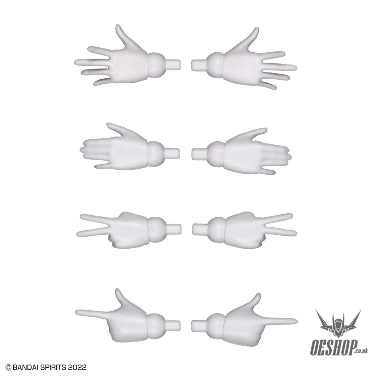 30MS Option Hand Parts (White/Black) Scale Model Kits