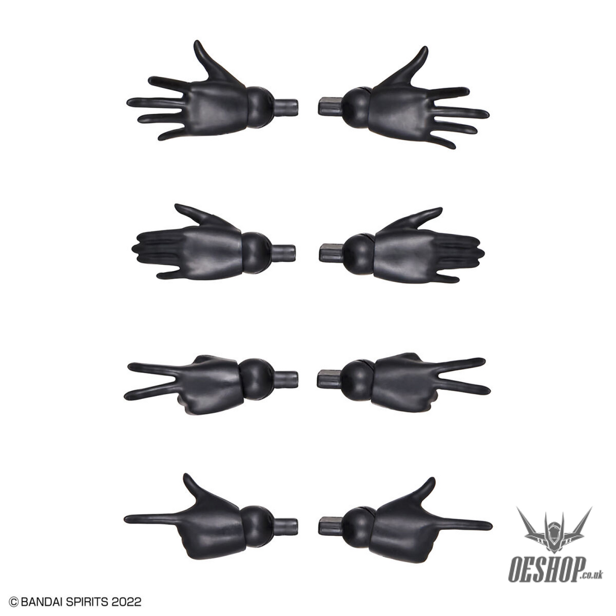 30MS Option Hand Parts (White/Black) Scale Model Kits