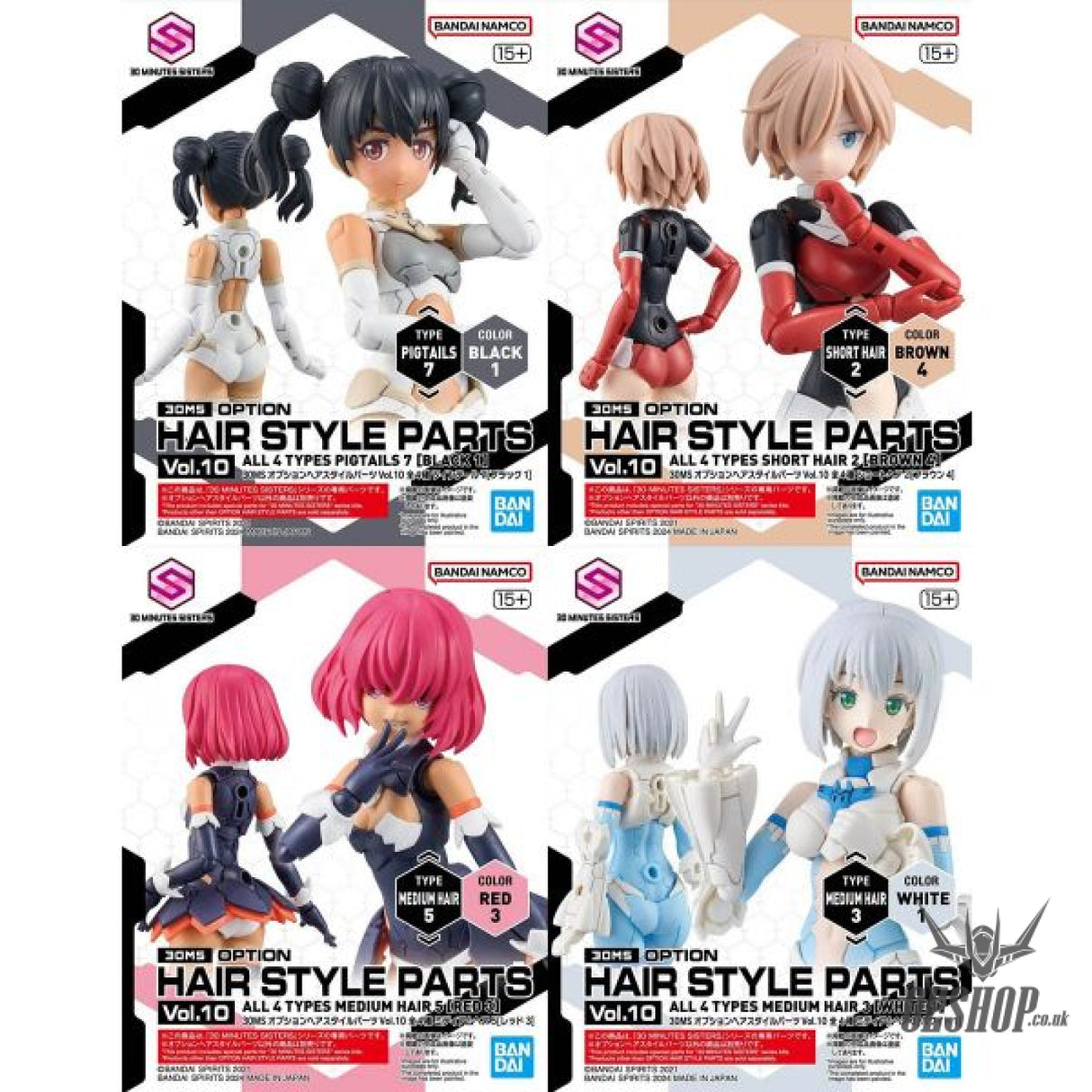 30MS Optional Hairstyle Parts Vol.10 1Box (4pcs) Scale Model Kits