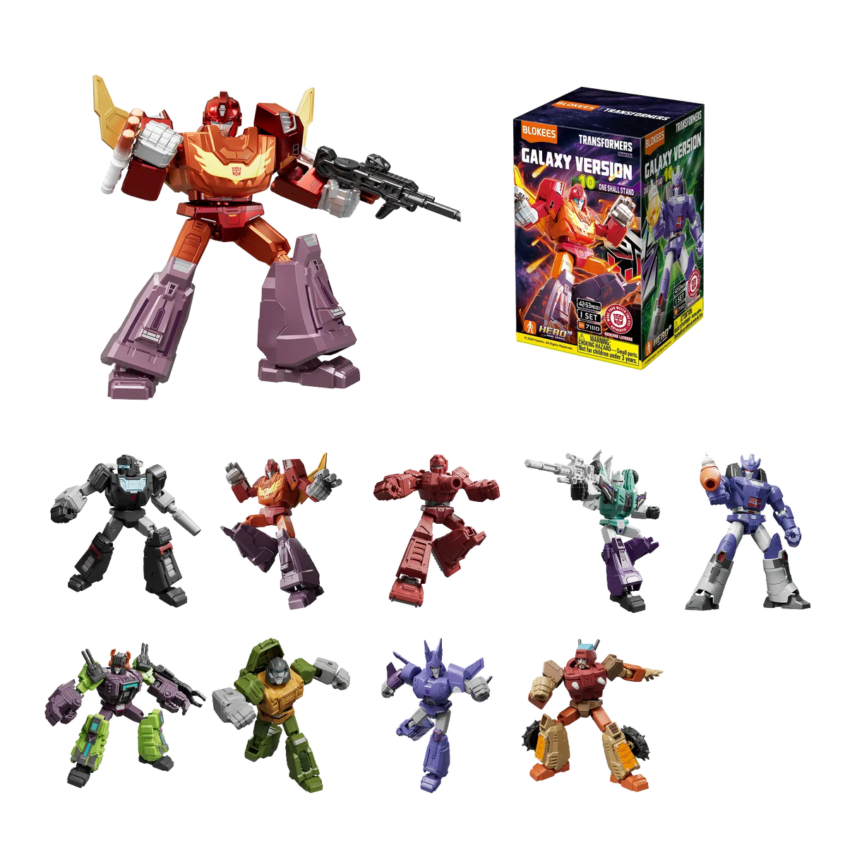 Blokees Transformers Galaxy Version 10 One Shall Stand Action Figure Model Kit Blind Box 71110