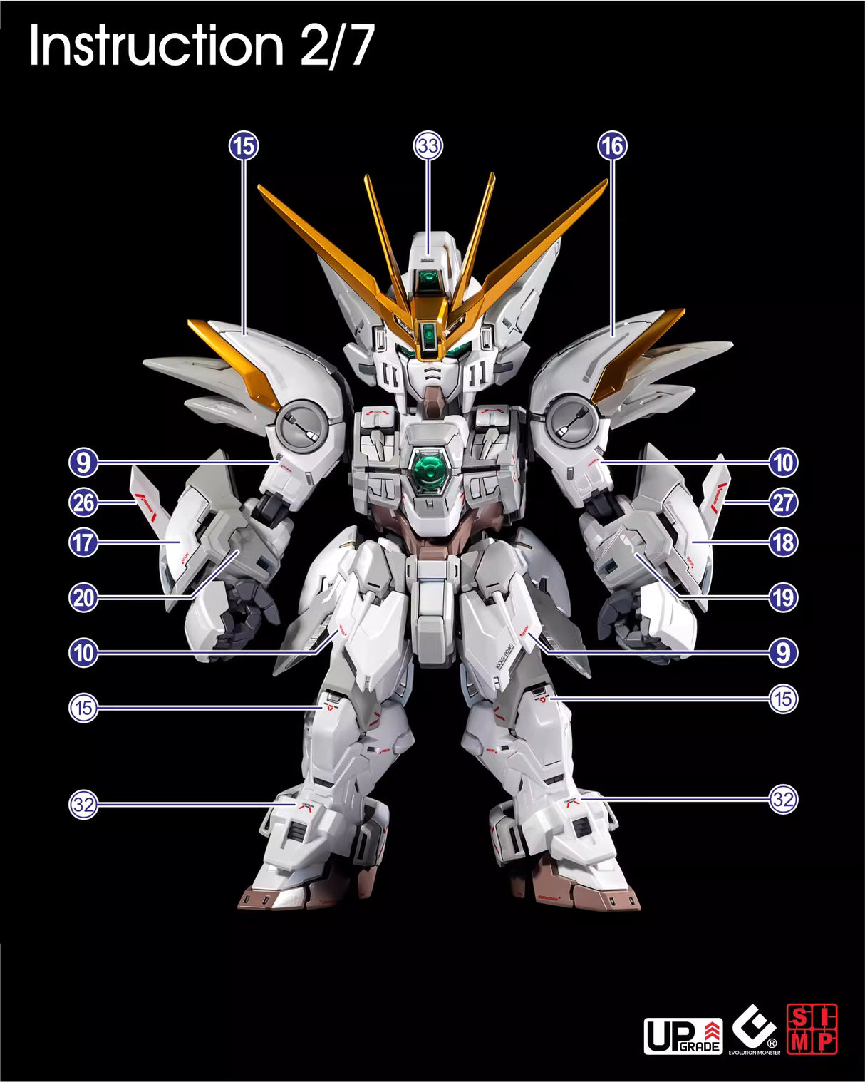 EVO - E-MGSD03 (UV) MGSD Wing Gundam Zero EW Evolution Studio Decals