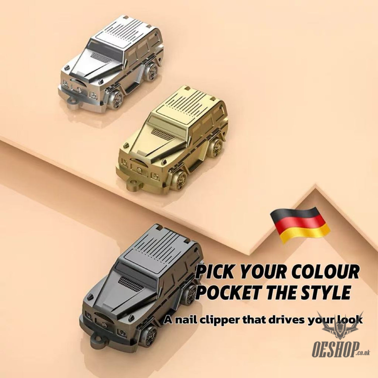 Abeqi Portable Flip Car Nail Clipper & Key fob