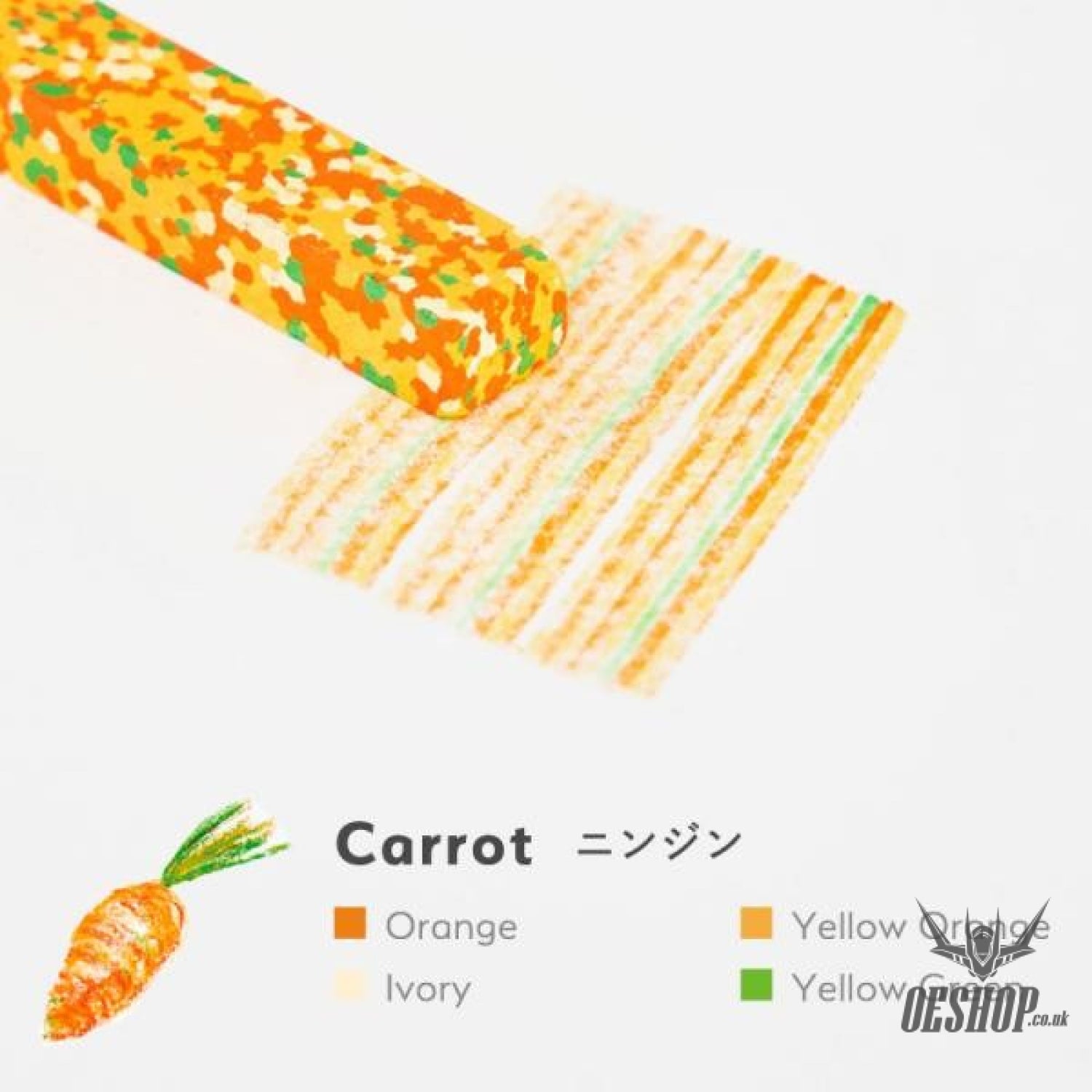 Aozora Dot Vegetable Multi-Color Crayon Stick - Set of 6 Aozora 14.98 OEShop