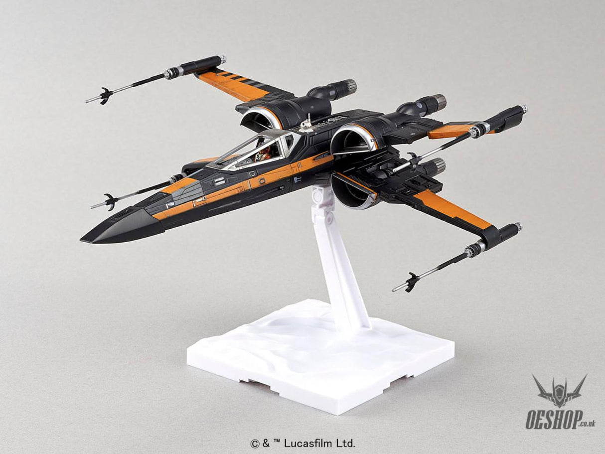 Bandai 1/72 Star Wars Poe X-Wing Fighter - Scale Model Kits