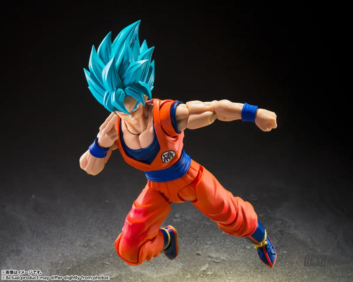 Bandai Tamashii S.H.Figuarts Dragon Ball God Super Saiyan Son Goku Blue Power Transcending Limits - Action & Toy Figures