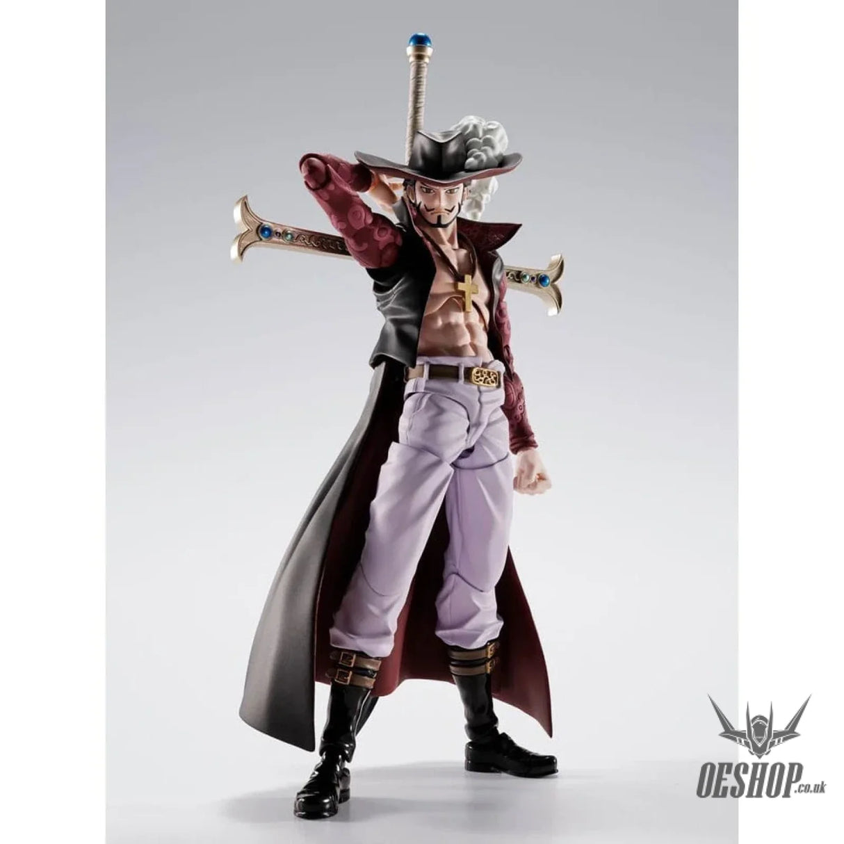 Bandai Tamashii S.H.Figuarts One Piece Dracule Mihawk -HAWKEYE - Action & Toy Figures