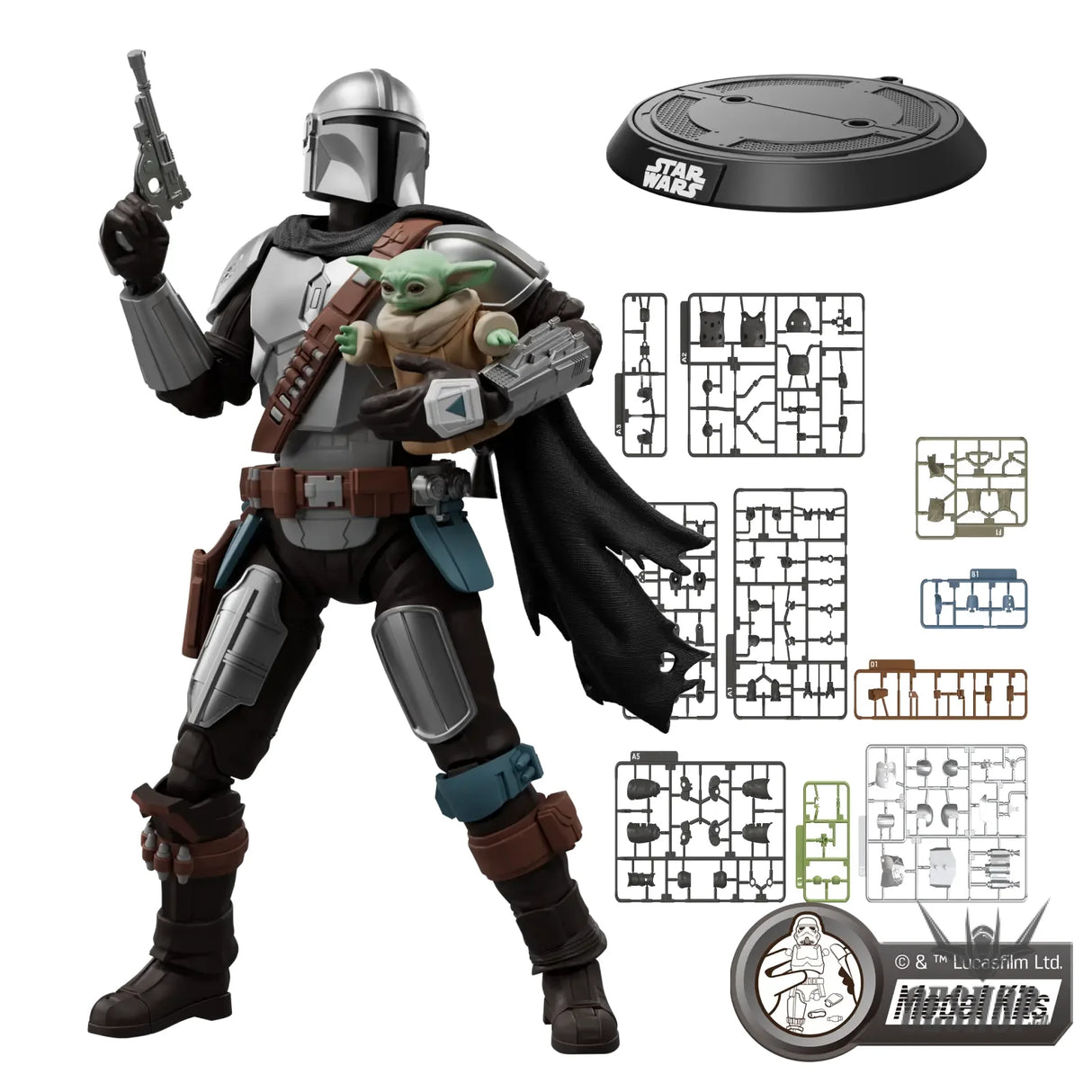 Blokees Star Wars Champion Class CC05 Din Djarin™ & Grogu™ Action Figure Model Kit 75805 - Scale Model Kits