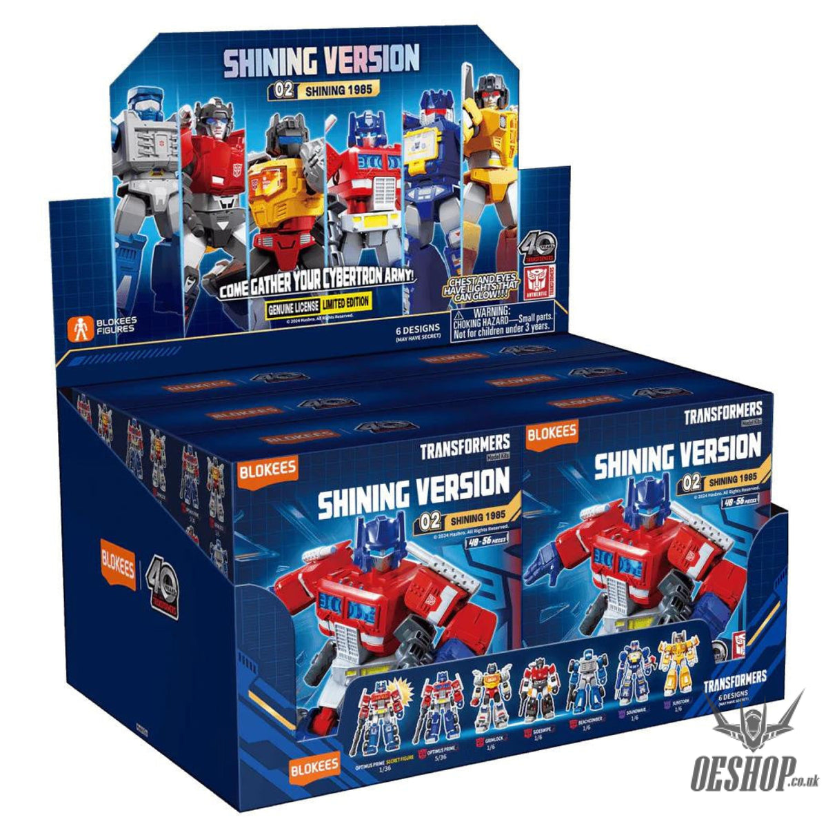 Blokees Transformers Shining Version 02 Shining 1985 Action Figure Model Kit Blind Box 71122 - Whole Set (6 Boxes)
