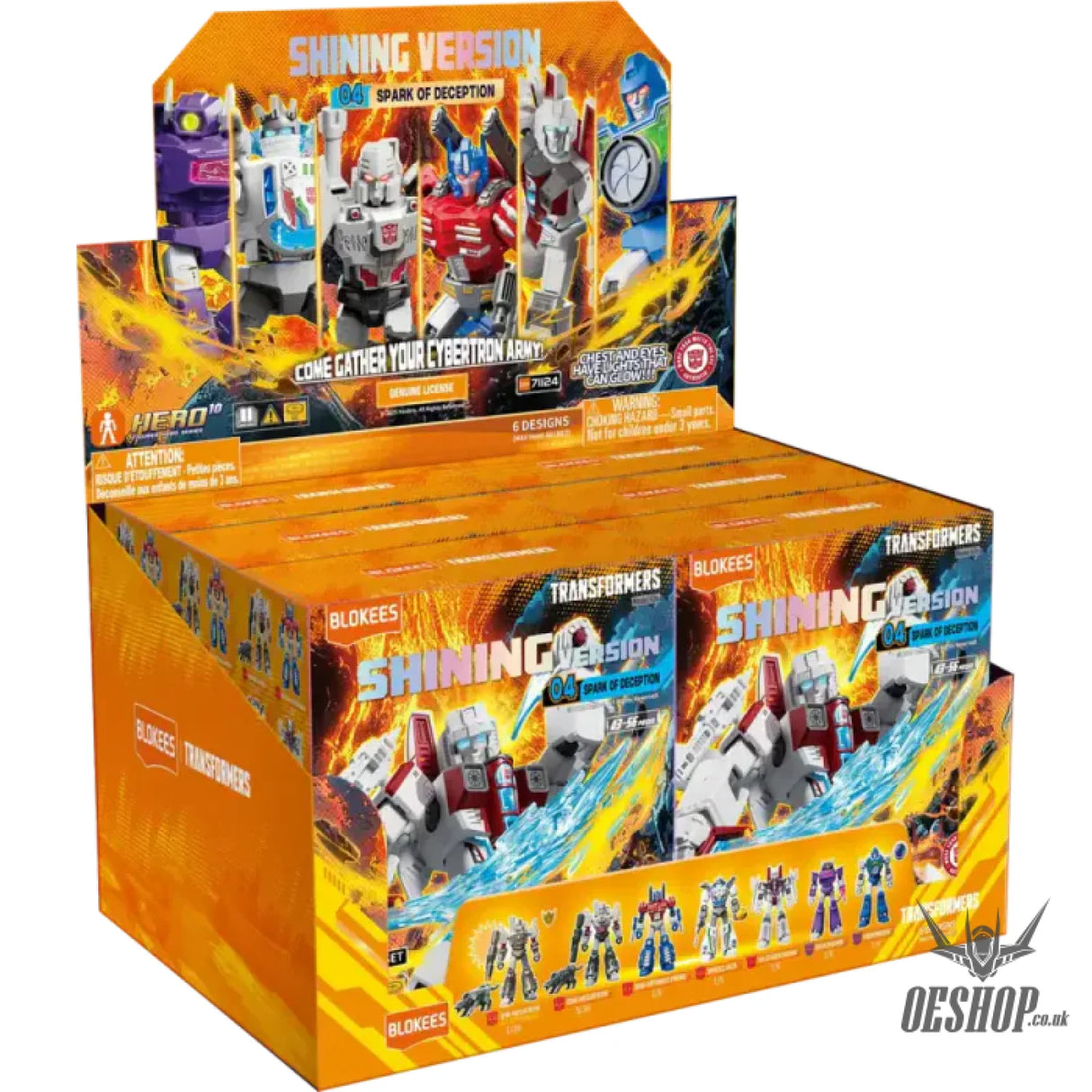 Blokees Transformers Shining Version 04 Spark of Deception Action Figure Model Kit Blind Box 71124 - Whole Set (6