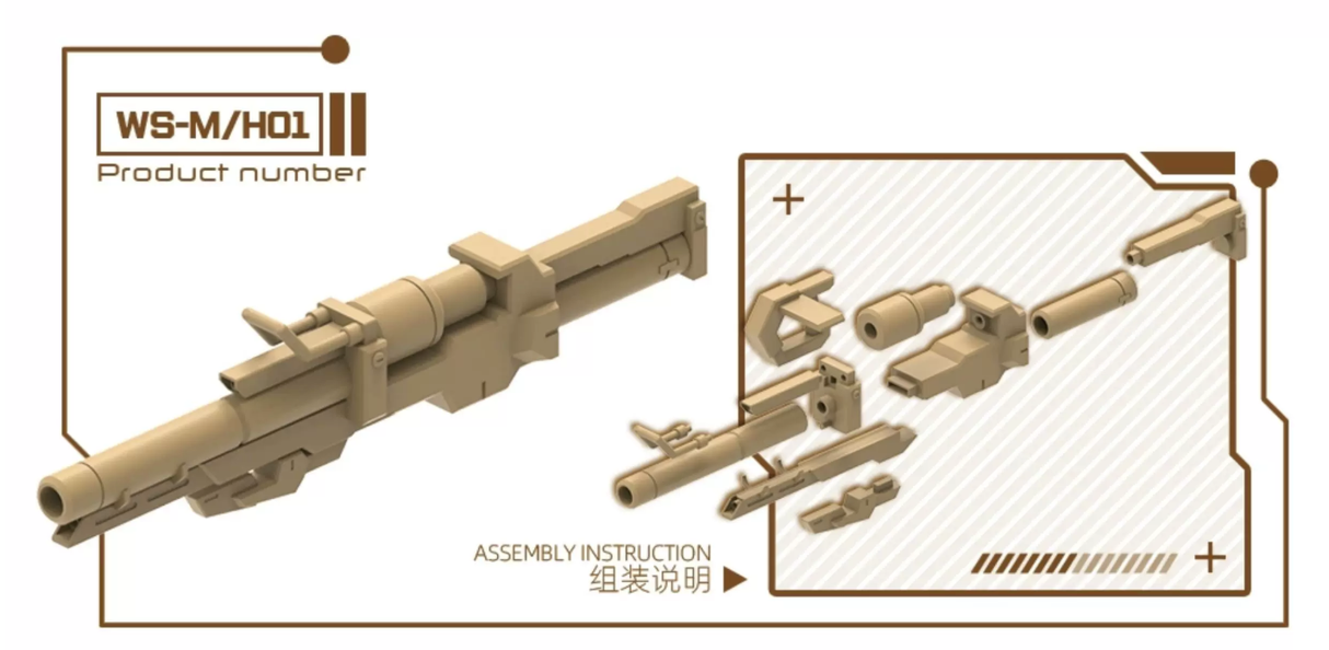 HobbyMio X JM Studio Sci-Fi Weapon Set (3D Printed) – 1/144 & 1/100 Compatible