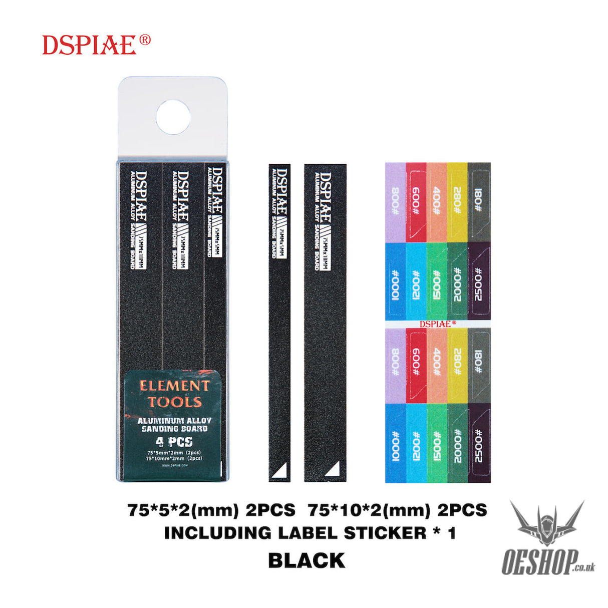 Dspiae As Aluminum Alloy Sanding Board As-Bk15 (4Pcs)