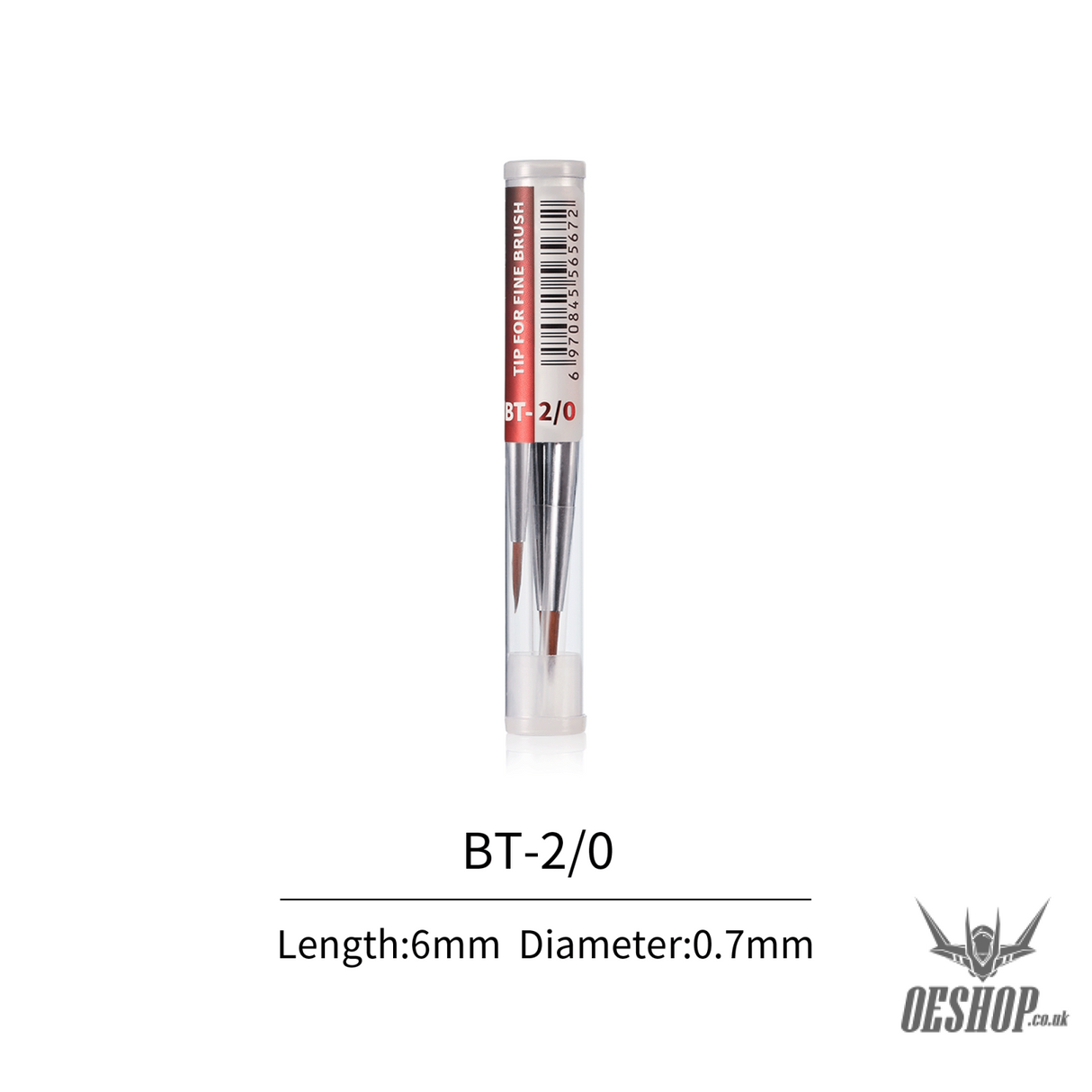 Dspiae At-Fb Aluminium Alloy Interchangeable Fine Tip Brush Bt 2/0