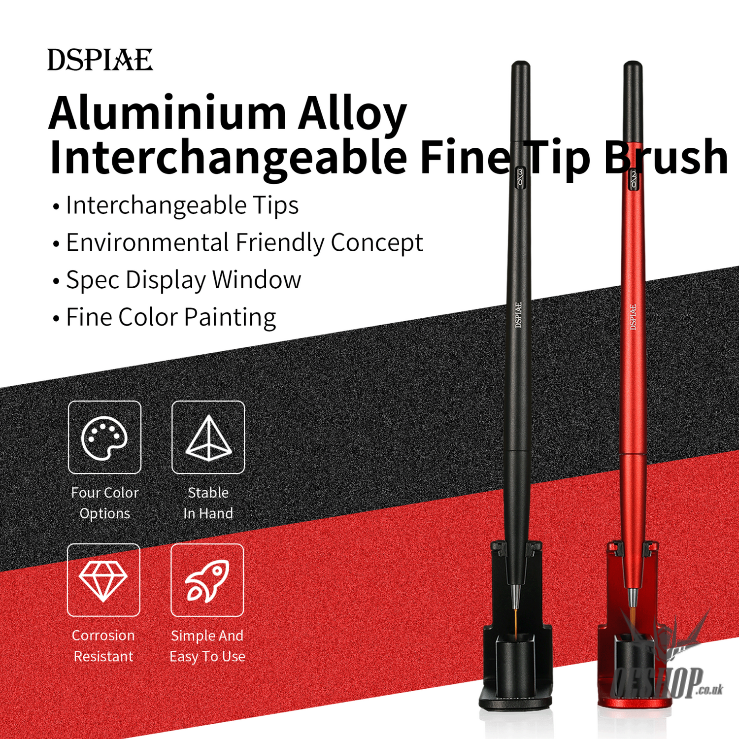 Dspiae At-Fb Aluminium Alloy Interchangeable Fine Tip Brush