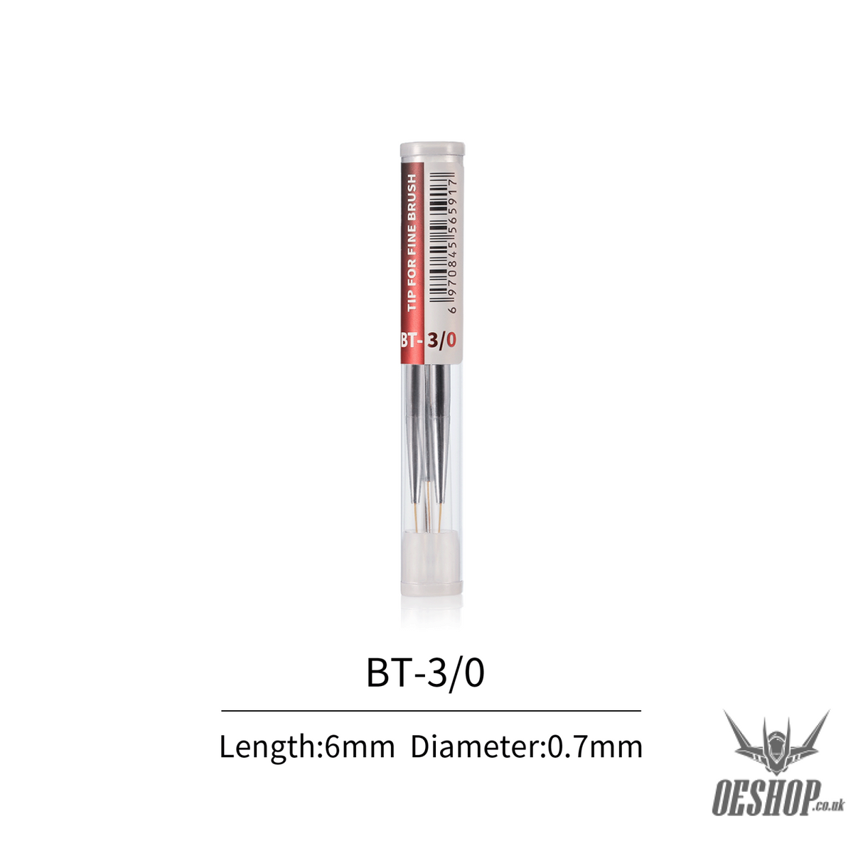 Dspiae At-Fb Aluminium Alloy Interchangeable Fine Tip Brush Bt 3/0