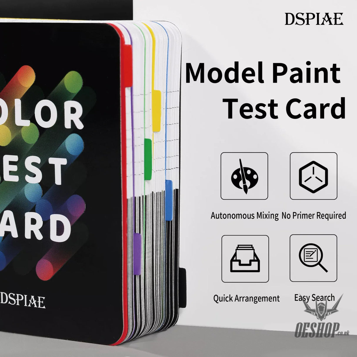 Dspiae Cc-01 Model Paint Colour Test Card