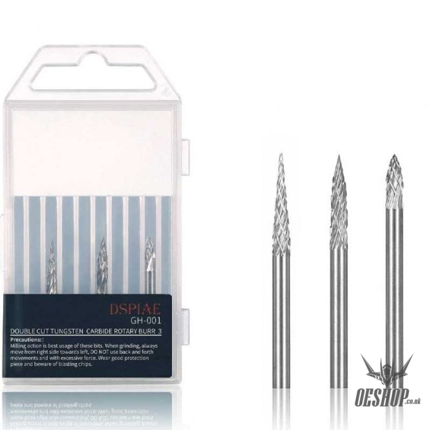Dspiae Gh-001 Double Cut Tungsten Carbide Rotary Burr*3 For Es-P/at-Vhd