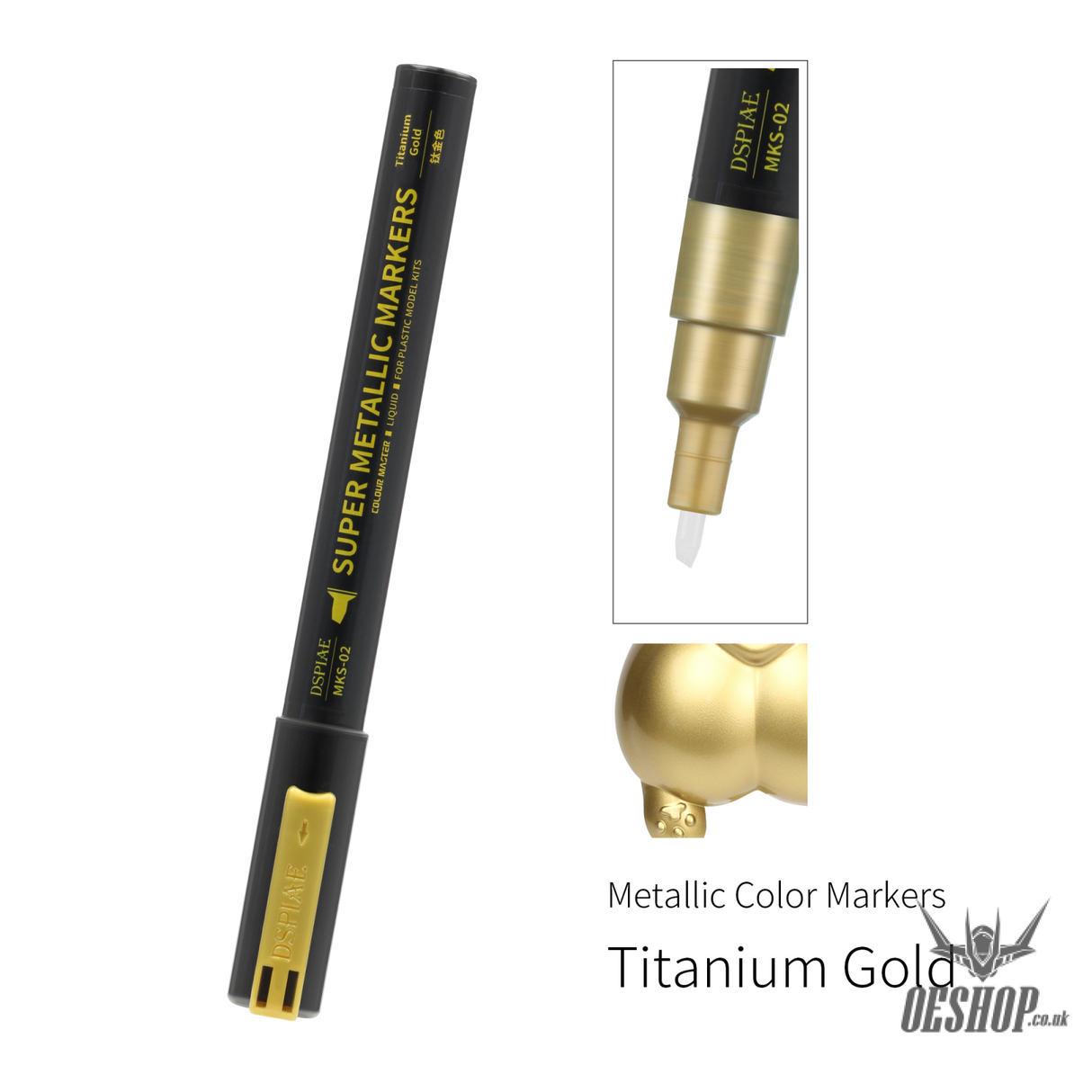 Dspiae Mks Super Metallic Color Marker Environment-Friendly Mks-02 Titanium Gold Markers