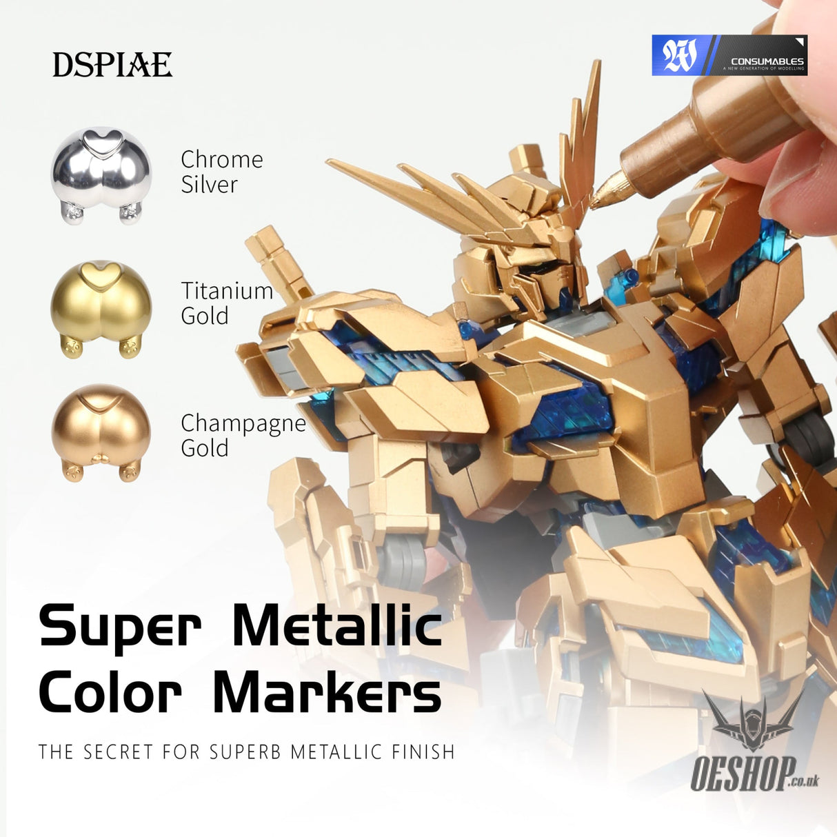 Dspiae Mks Super Metallic Color Marker Environment-Friendly Markers