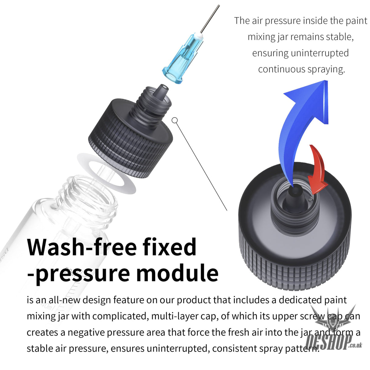 DSPIAE PT-AB Wash-Free Airbrush / PT-AR Airbrush Rack - Airbrush Accessories