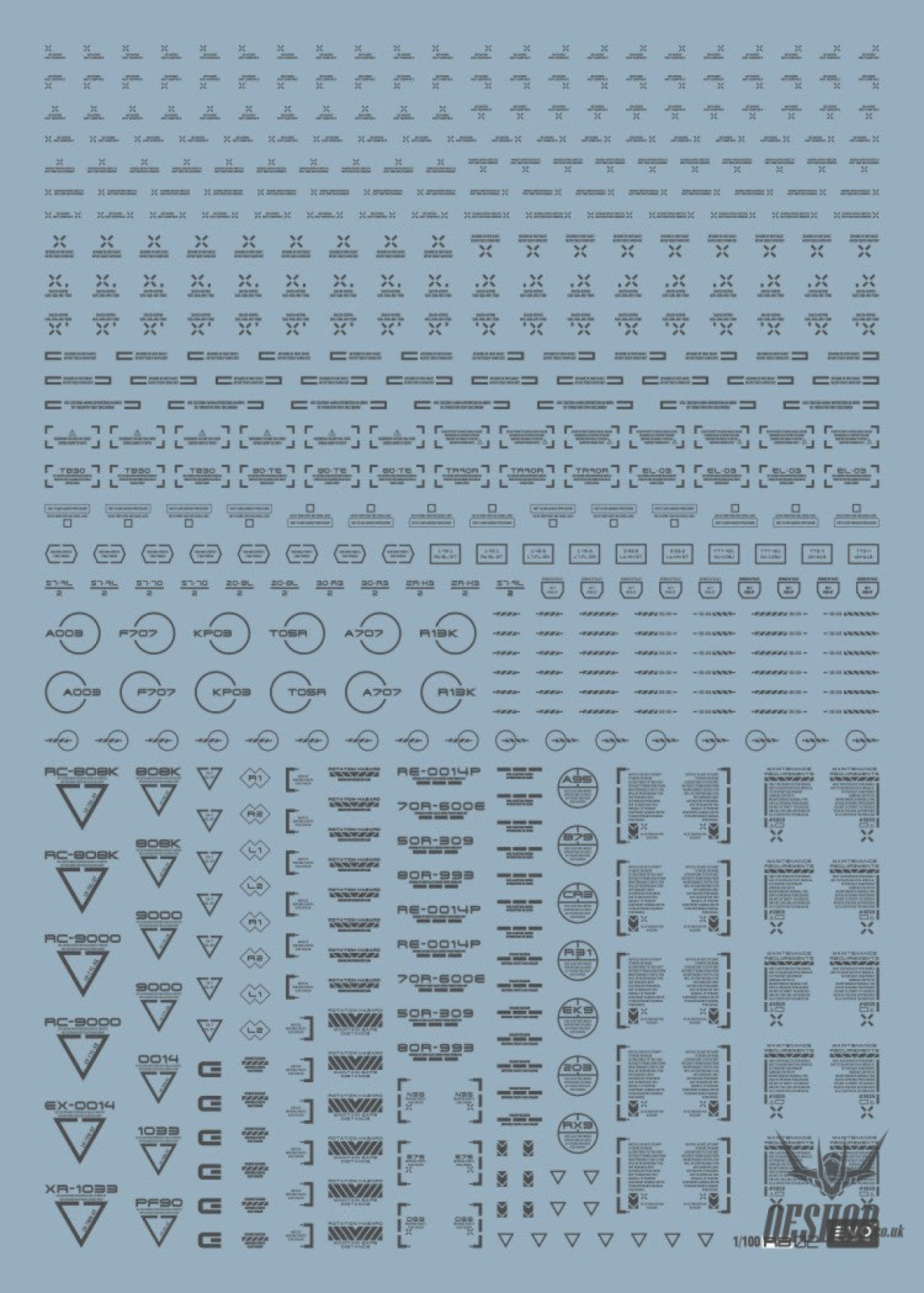 EVO 1/100 Dark Gray General RB02-G Evolution Studio Decals Evolution Studio 3.49 OEShop